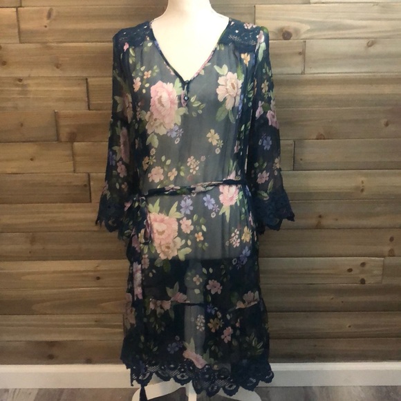 silk chiffon floral dress